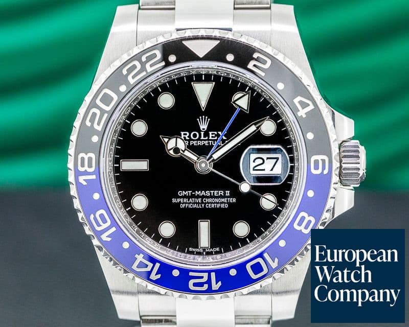 Image of Rolex GMT Master II Ceramic Black & Blue "Batman" SS 
