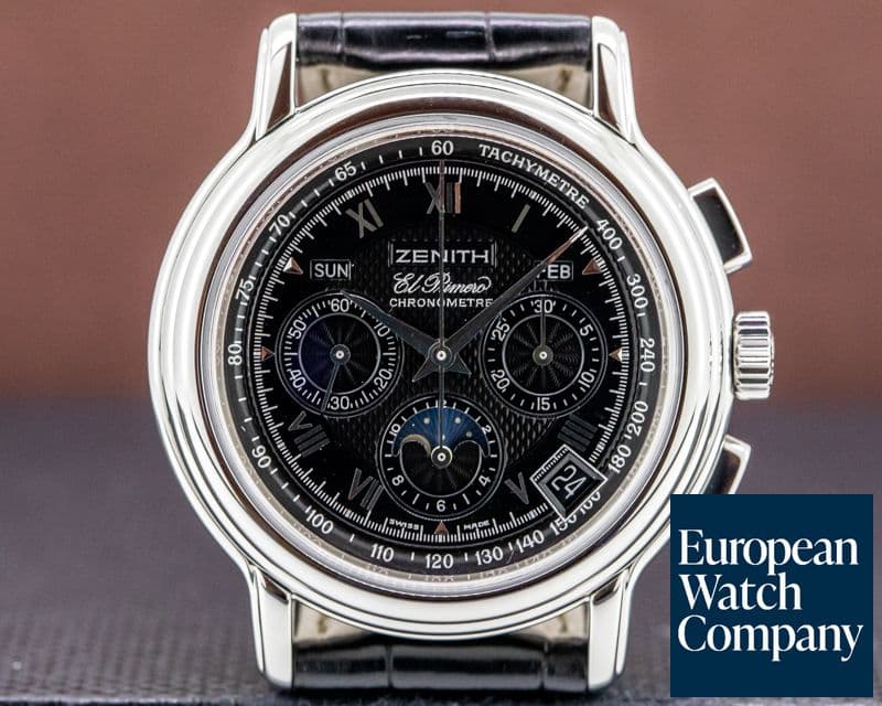 Image of Zenith Chronomaster T El Primero Moon Black Dial SS 
