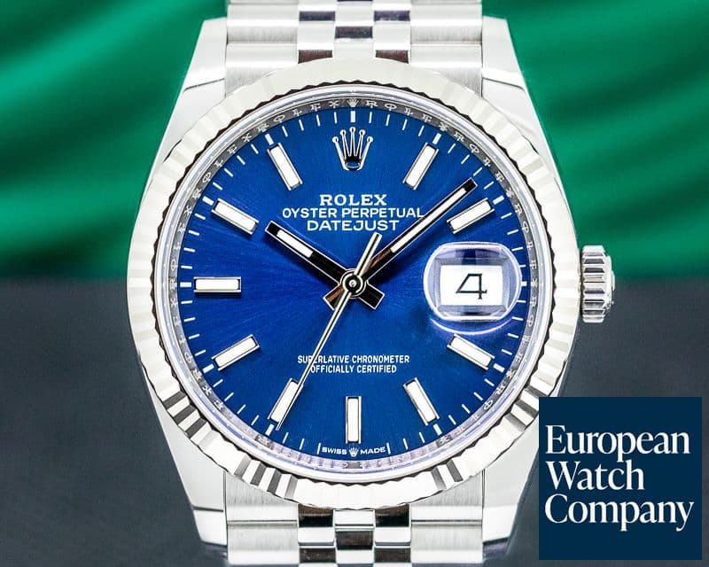 Image of Rolex Datejust Blue Stick Dial / Jubilee Bracelet