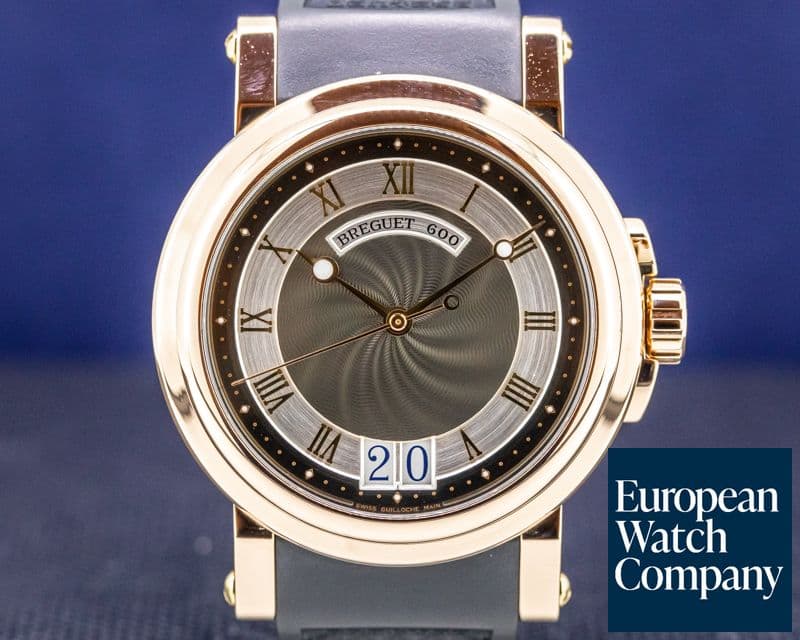 Image of Breguet Marine Automatic Big Date 18K Rose Gold / Rubber