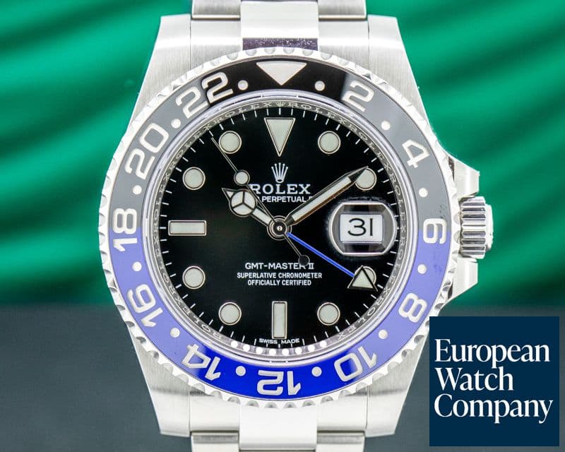 Image of Rolex GMT Master II Ceramic Black & Blue "Batman" SS 