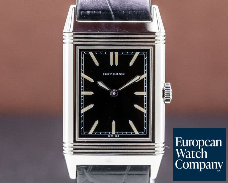 Image of Jaeger LeCoultre Grande Reverso "Tribute to 1931" Ultra Thin SS Black Dial