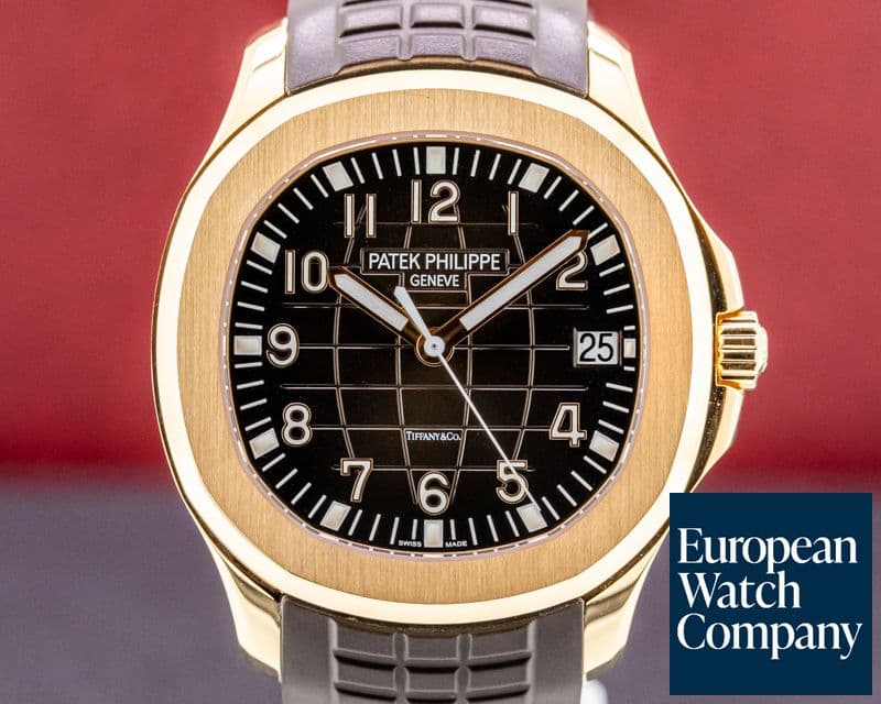 Image of Patek Philippe Aquanaut 5167R "TIFFANY & CO" 18K Rose Gold / Brown Dial 