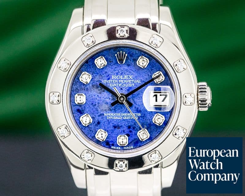Image of Rolex Datejust Ladies Pearlmaster 18k WG Sodalite Dial