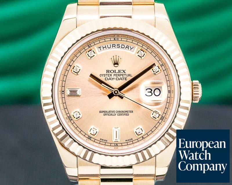 Image of Rolex Day Date II Presidential Everose Diamond Dial 