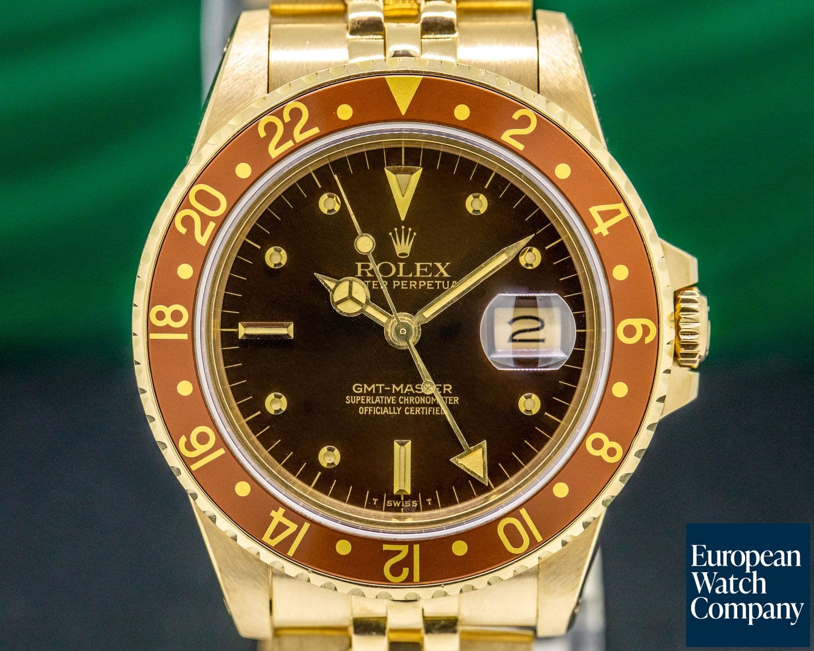 Image of Rolex GMT Master Nipple Dial 18k Yellow Gold Jubilee NICE