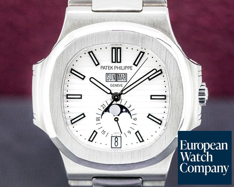 Image of Patek Philippe Nautilus Annual Calendar 5726 Moon White Dial SS FULL SET
