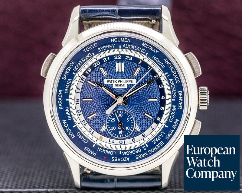 Image of Patek Philippe World Time Chronograph 18k White Gold 