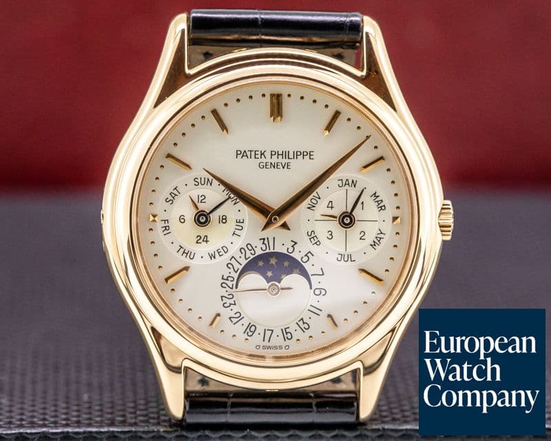 Image of Patek Philippe Perpetual Calendar Rose Gold Silver Dial EARLY