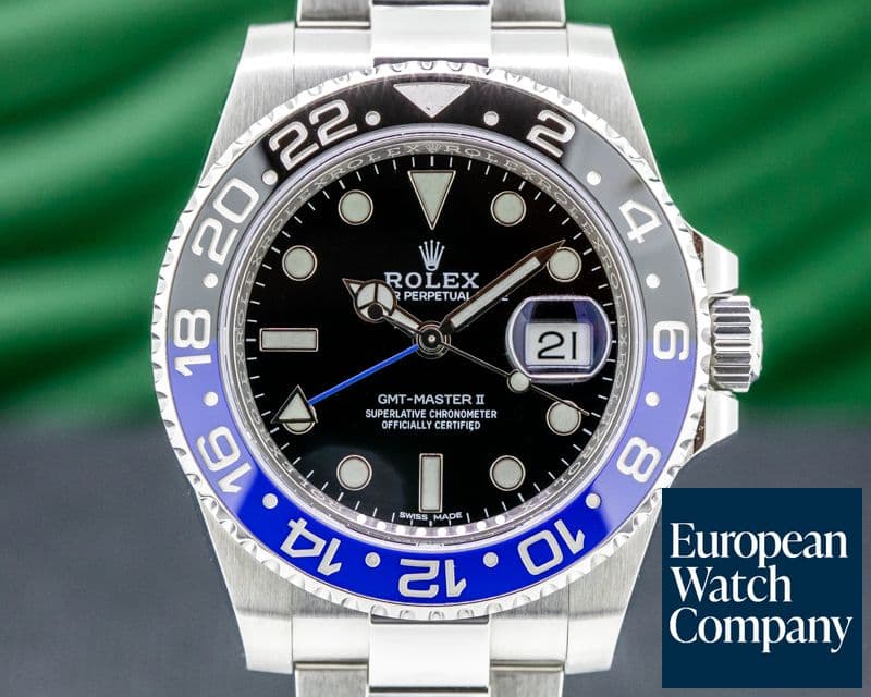 Image of Rolex GMT Master II Ceramic Black & Blue "Batman" SS 