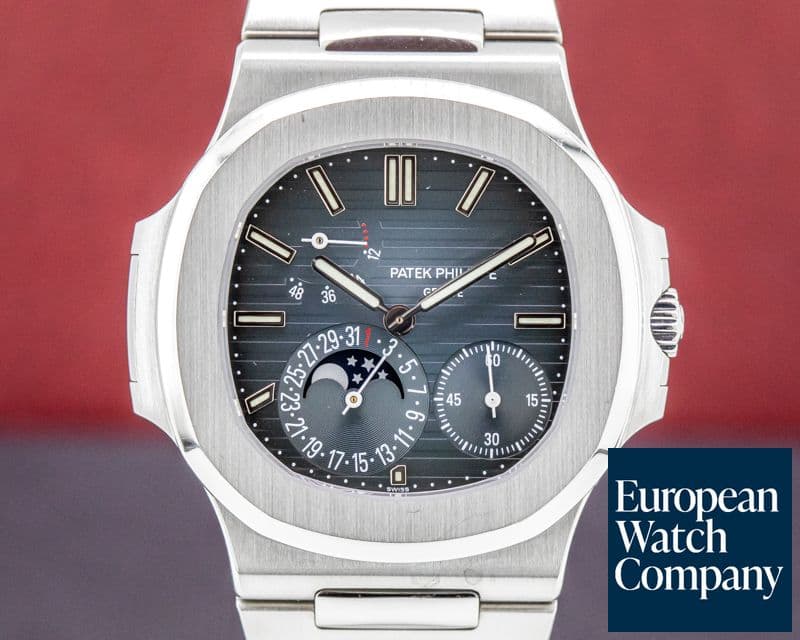 Image of Patek Philippe Jumbo Nautilus 5712 Moonphase Power Reserve SS 