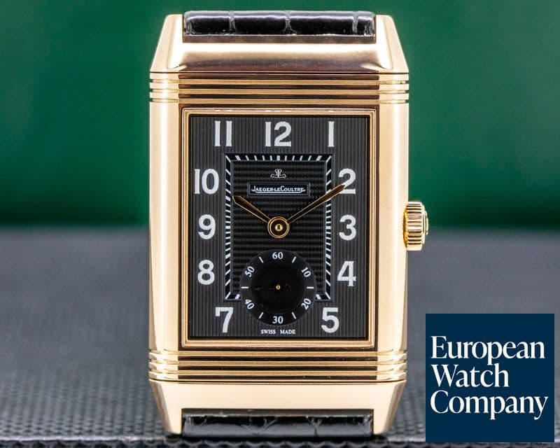 Image of Jaeger LeCoultre Grande Reverso 976 18K Rose Gold Black Dial 