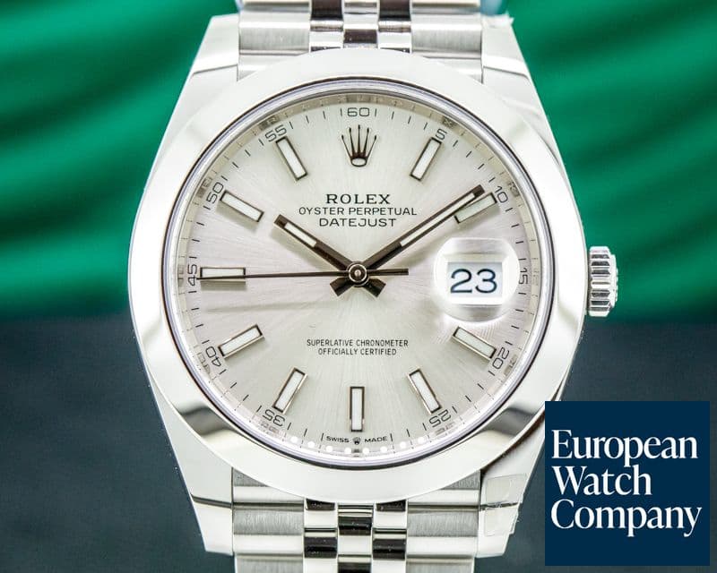 Image of Rolex Datejust 41 Silver Stick Dial SS Jubilee UNWORN