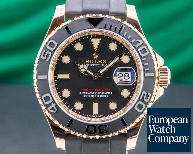 Image of Rolex Yacht Master 116655 18K Rose Gold / Rubber 