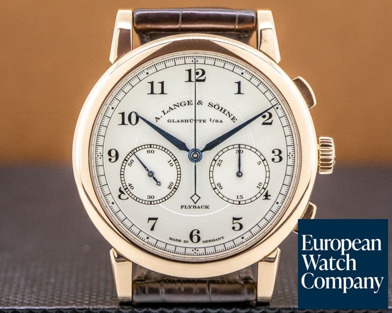 Image of A. Lange and Sohne 1815 Chronograph 402.032 18K Rose Gold Silver Dial  