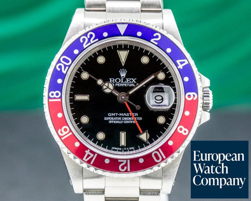 Image of Rolex 16700 GMT Master Red / Blue Pepsi Bezel FULL SET
