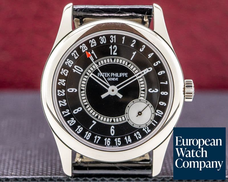 Image of Patek Philippe Calatrava Black Dial 18K White Gold / Deployant DISCONTINUED 2019