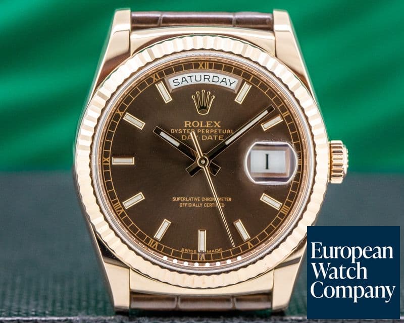 Image of Rolex Day Date President 36mm Chocolate Dial 18K Rose Gold 
