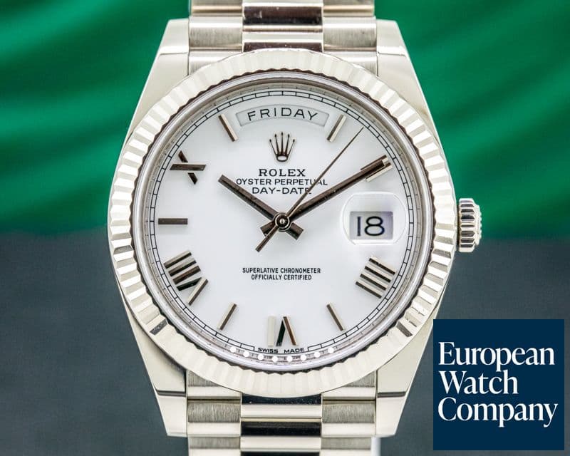 Image of Rolex Day Date President 228239 18K White Gold White Dial 40MM