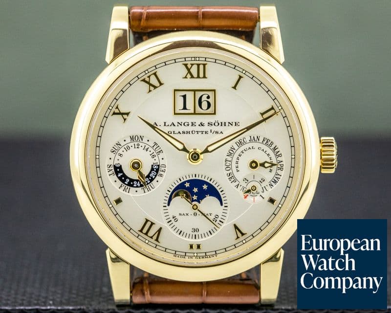 Image of A. Lange and Sohne Langematik Perpetual Calendar 310.021 18K Yellow Gold FULL SET