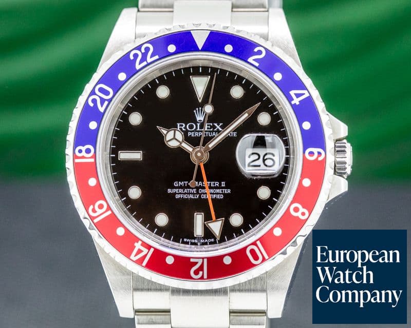 Image of Rolex GMT Master II SS Red / Blue Pepsi Bezel FULL SET SHARP