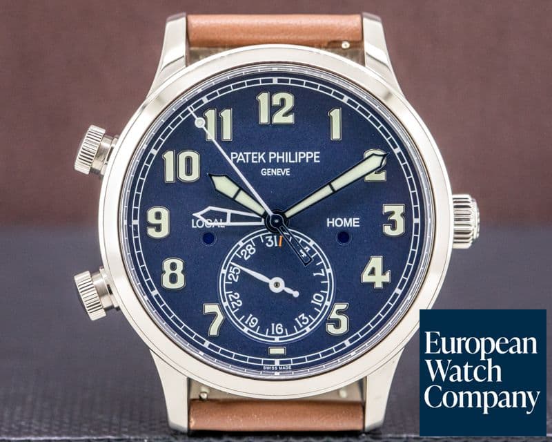 Image of Patek Philippe Calatrava 5524G Pilot Travel Time 18k White Gold 