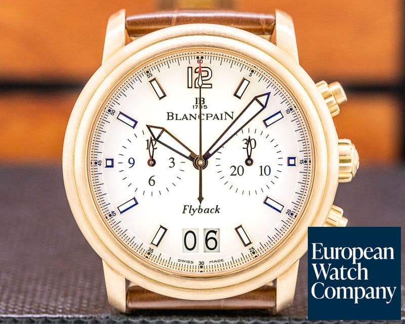 Image of Blancpain Flyback Big Date Brushed Rose Gold 40MM