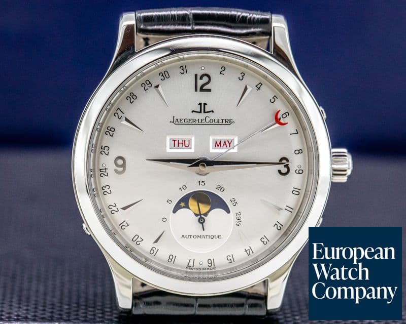 Image of Jaeger LeCoultre Master Moon SS Silver Dial 