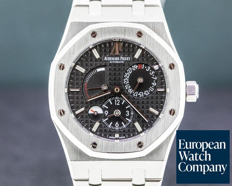 Image of Audemars Piguet Royal Oak Dual Time SS Black Dial FULL SET