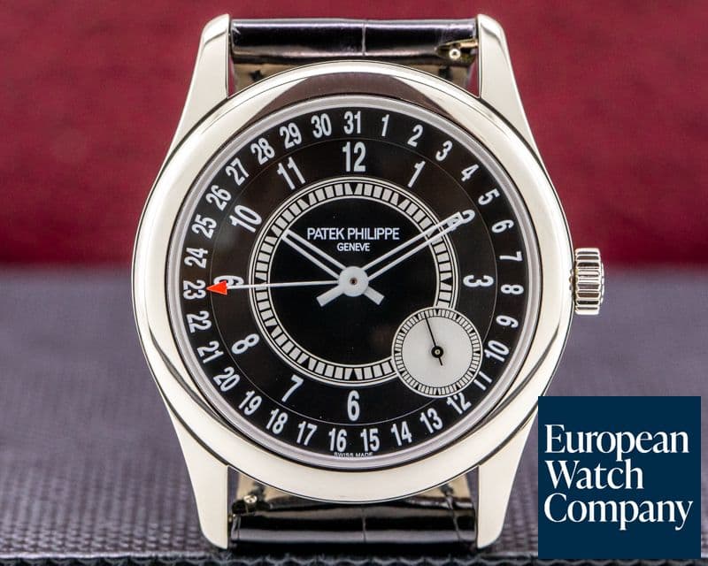 Image of Patek Philippe Calatrava Black Dial 18K White Gold / Deployant DISCONTINUED