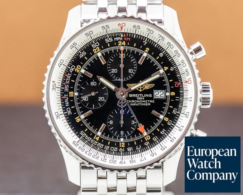 Image of Breitling Navitimer World Black Dial SS / Bracelet 