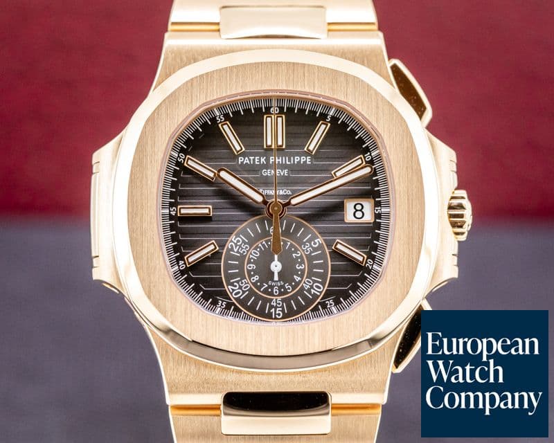 Image of Patek Philippe Nautilus Chronograph TIFFANY & CO 18K Rose Gold / Bracelet UNWORN