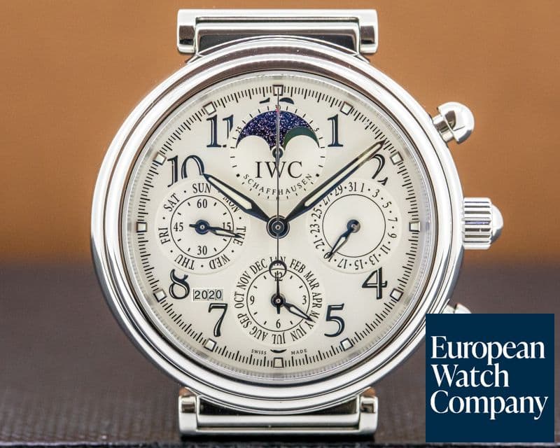 Image of IWC Da Vinci Perpetual Calendar Chronograph SS White Dial SERVICED