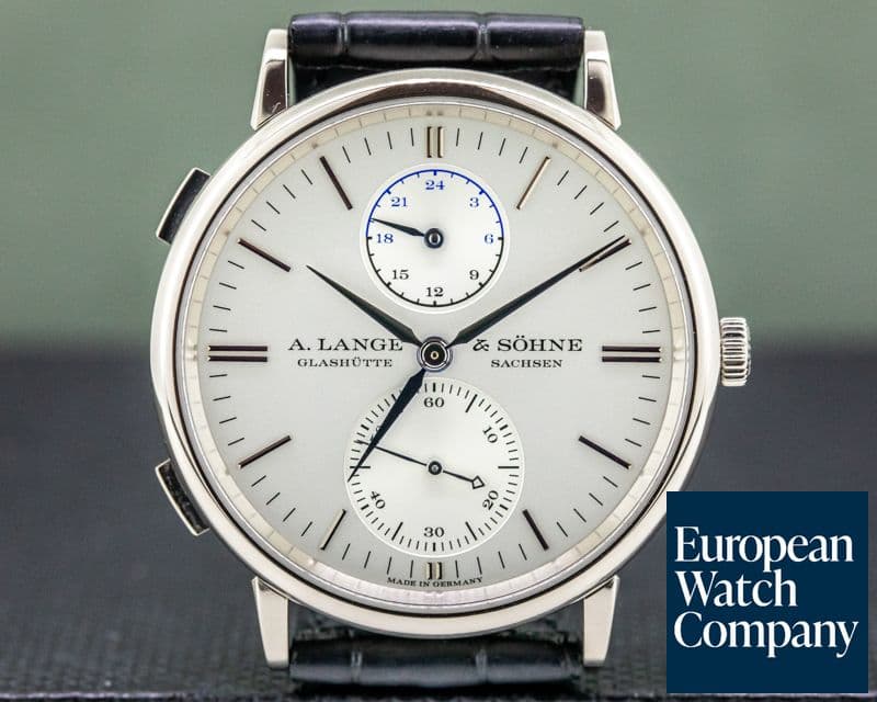 Image of A. Lange and Sohne Saxonia 385.026 Dual Time 18K White Gold 