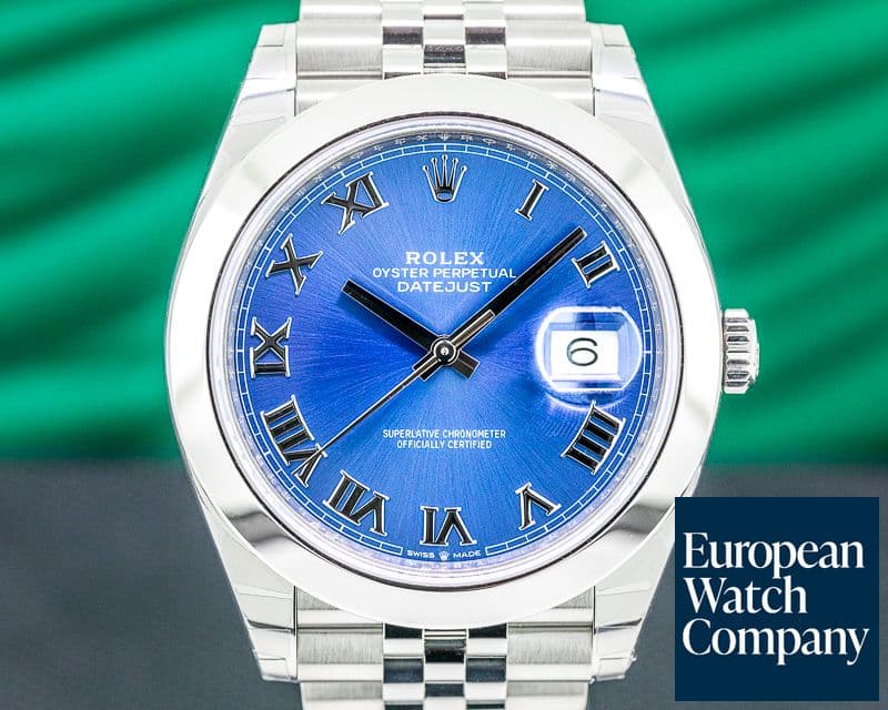 Image of Rolex Datejust 41 Blue Roman Dial SS UNWORN