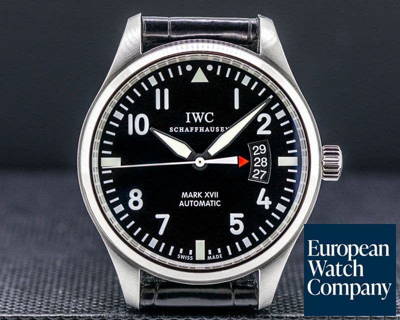 Image of IWC Mark XVII Black Dial SS / Alligator 