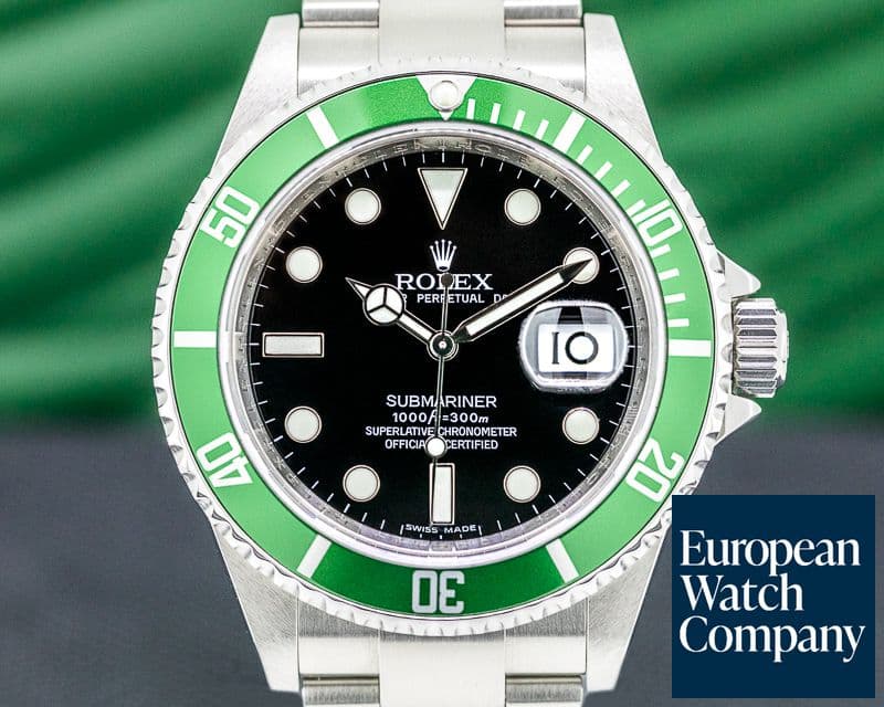 Image of Rolex Submariner 50th Anniversary "Kermit" SS Green Bezel FULL SET