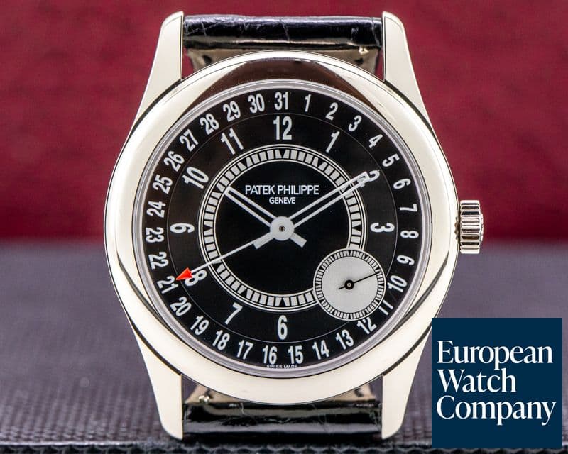 Image of Patek Philippe Calatrava Black Dial 18K White Gold / Deployant DISCONTINUED