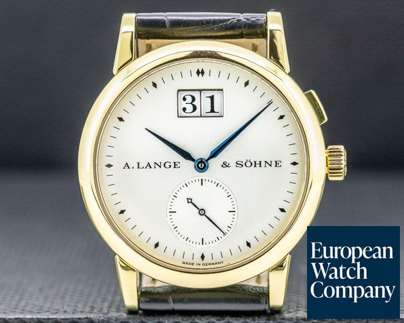 Image of A. Lange and Sohne Saxonia Manual Wind 18K Yellow Gold BLUE HANDS