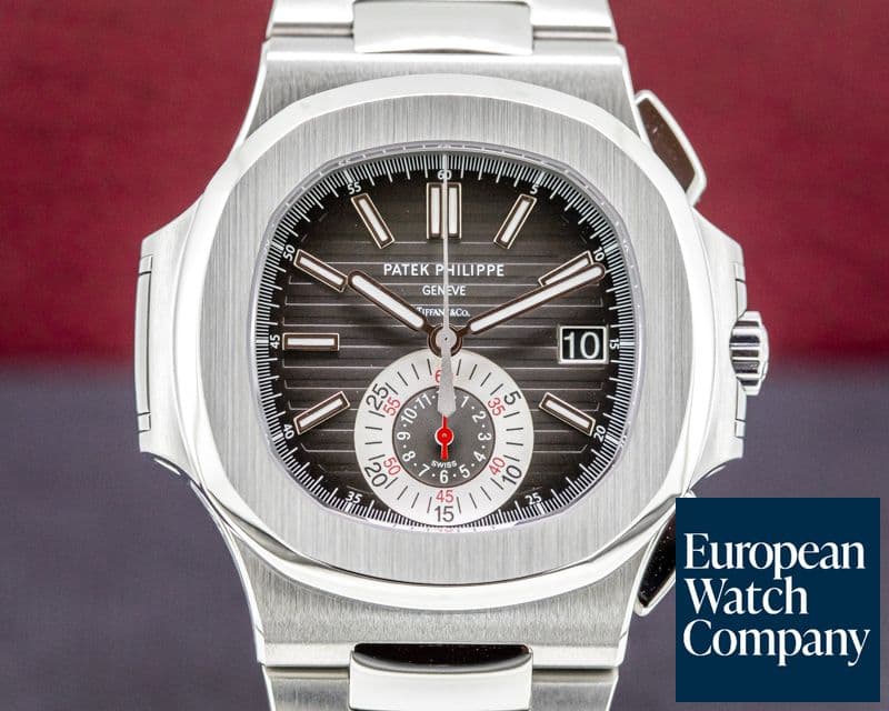 Image of Patek Philippe Nautilus Chronograph SS Black Dial "TIFFANY & CO" UNWORN RARE