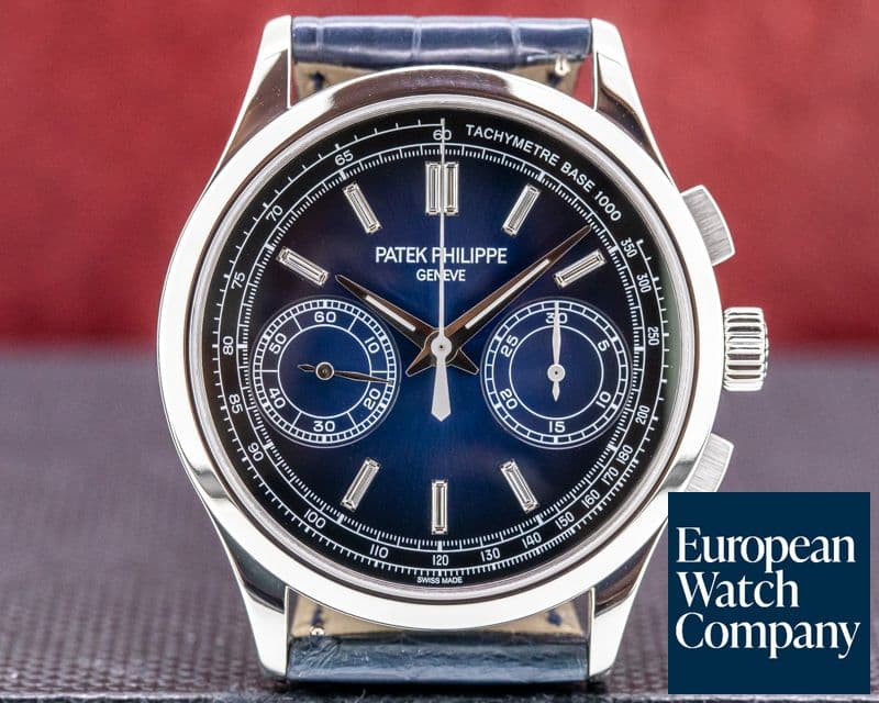 Image of Patek Philippe Chronograph Platinum 5170P Blue Diamond Dial FULL SET  