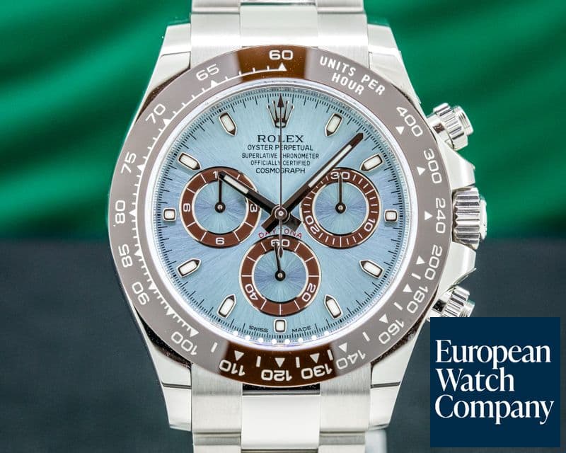 Image of Rolex Daytona 116506 Platinum Glacier Blue / Brown Ceramic UNWORN 2020