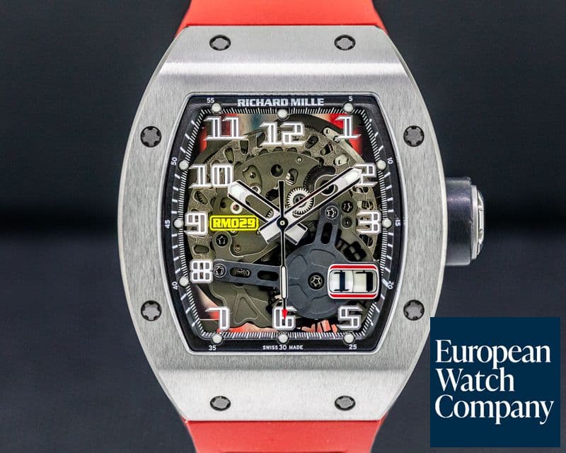 Image of Richard Mille Richard Mille RM29 Automatic Oversize Date Titanium / Red Rubber 