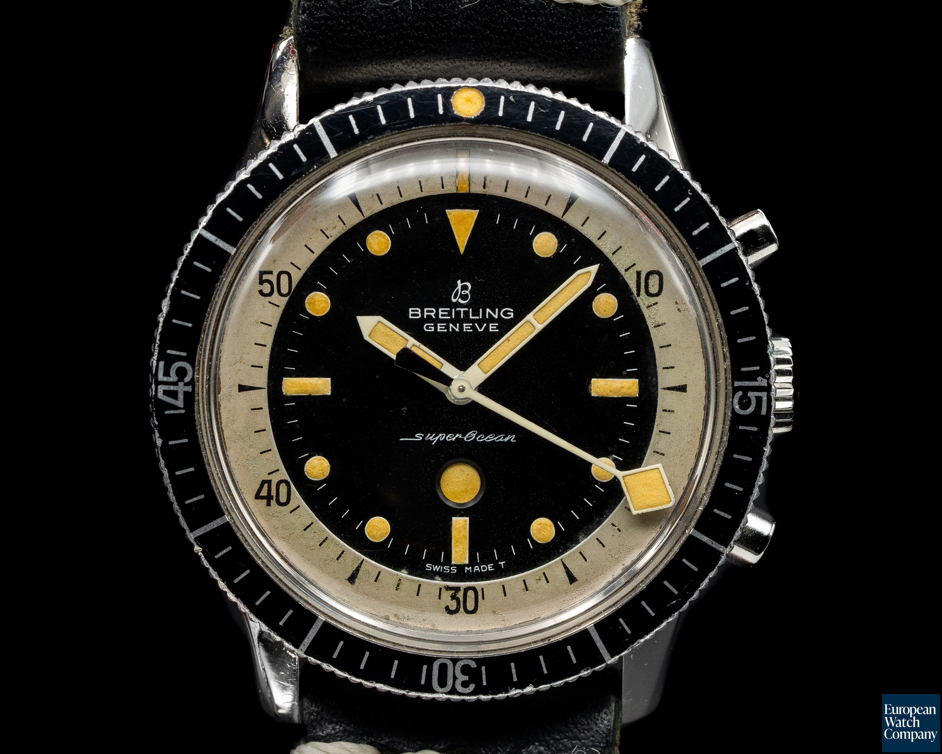 Image of Breitling Vintage Breitling Superocean "Slow Counter" Chronograph SS RARE
