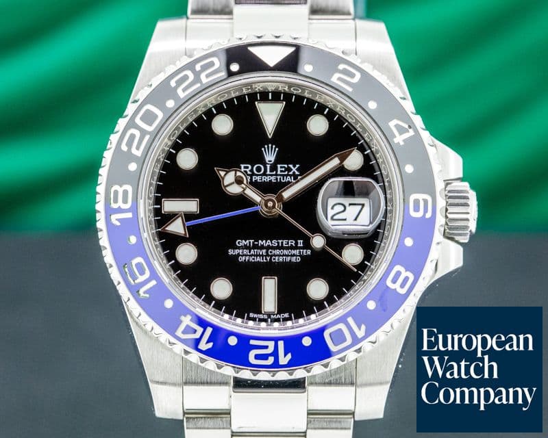 Image of Rolex GMT Master II Ceramic Black & Blue "Batman" SS 