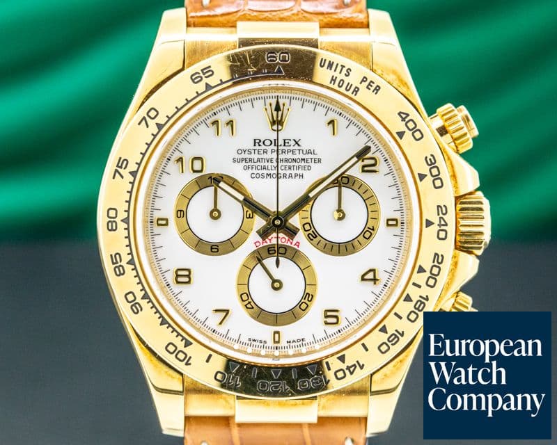 Image of Rolex Daytona 116518 Yellow Gold / Alligator TOP CONDITION FULL SET  