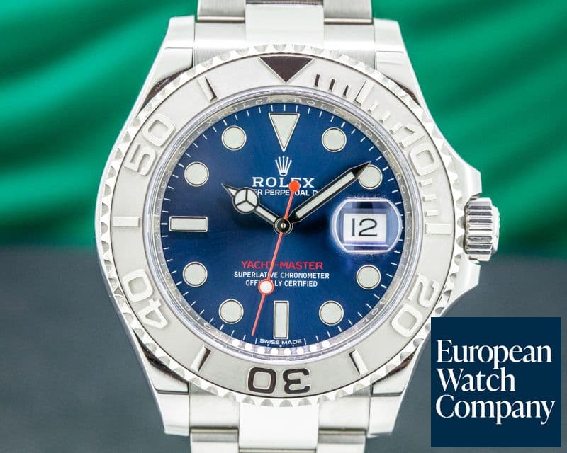 Image of Rolex Yacht Master SS Blue Dial / Platinum Bezel 