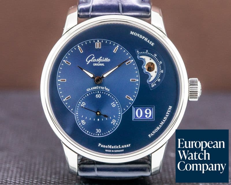 Image of Glashutte Original PanoMatic Lunar SS Blue Dial