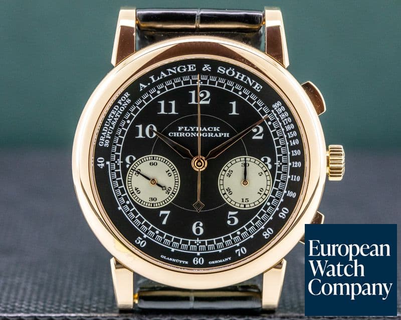Image of A. Lange and Sohne 1815 Flyback Chronograph Black Dial 18K Rose Gold 