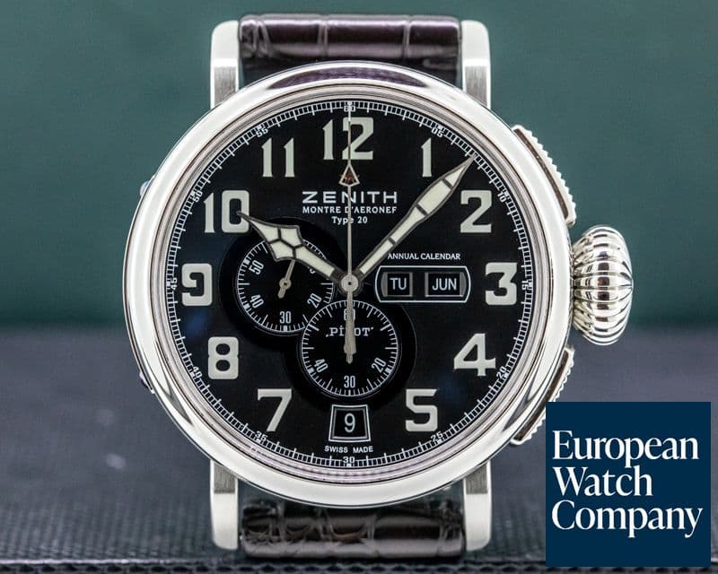 Image of Zenith Pilot Montre d'Aeronef Type 20 Annual Calendar Steel 